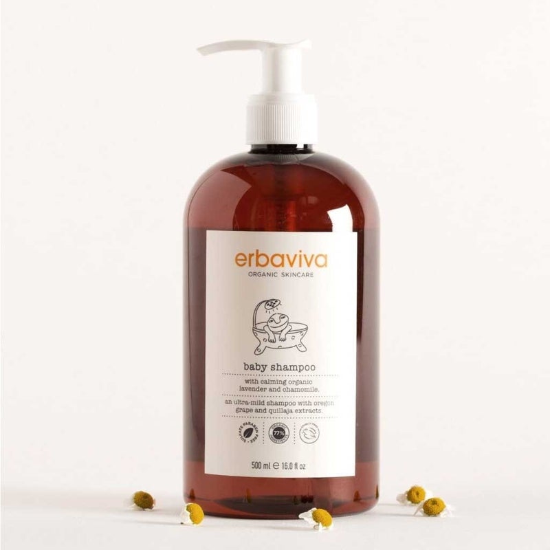 Erbaviva Organic Skincare Baby Shampoo With Chamomile & Mandarin 500ml