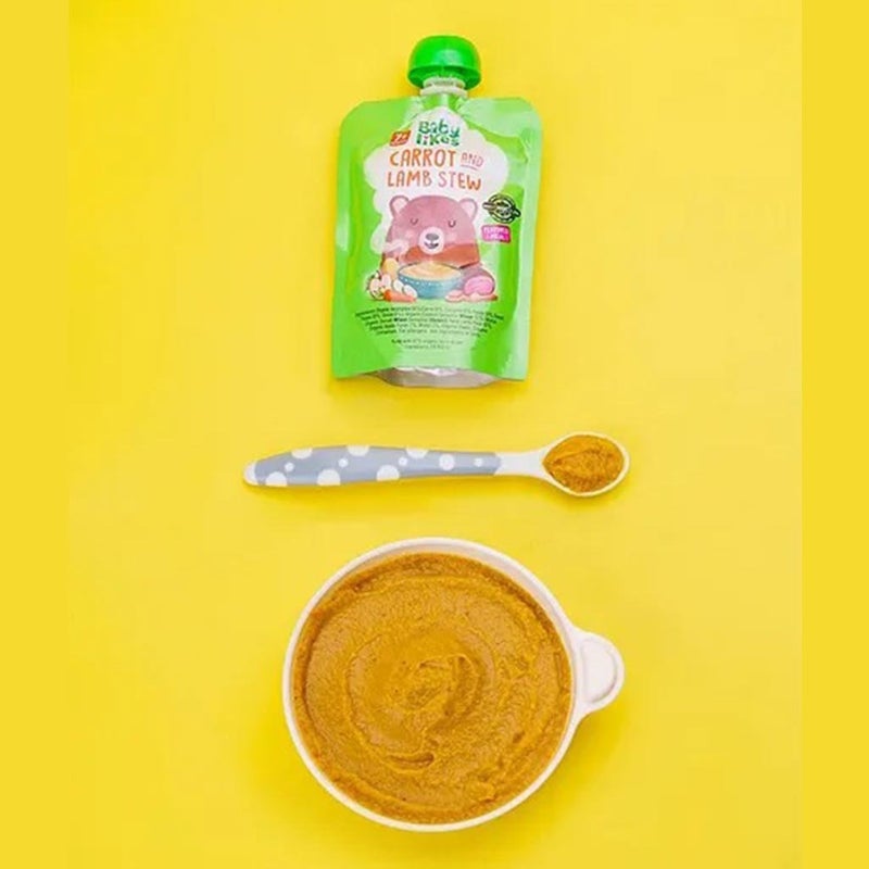 Babylikes Carrot & Lamb Stew Stage 2 Organic Baby Puree For 7+ Months Infant, 130g