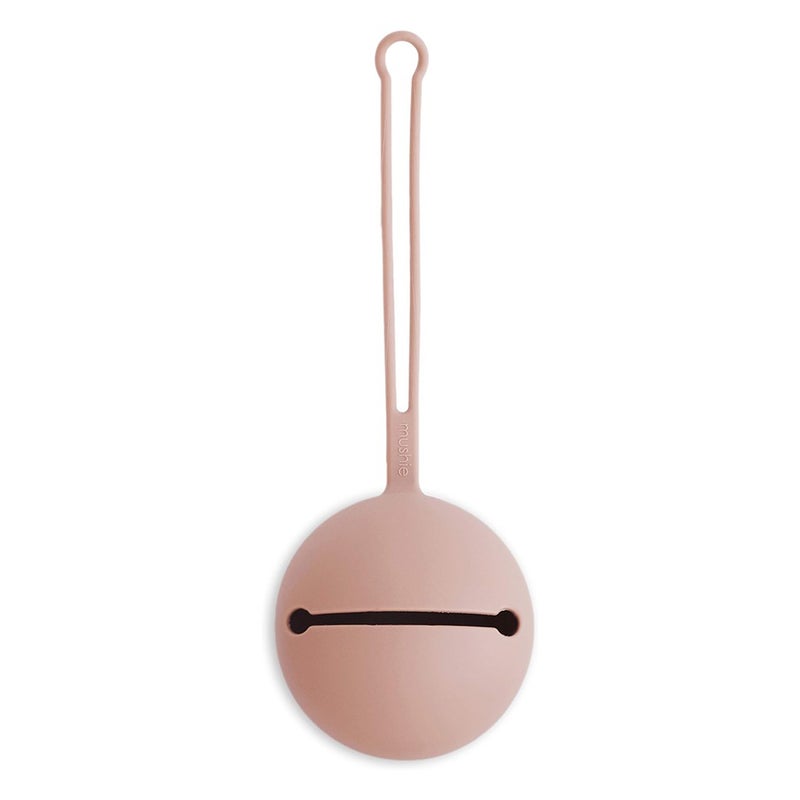 Mushie Silicone Baby Pacifier Case - Blush Color, Pack of 1’s