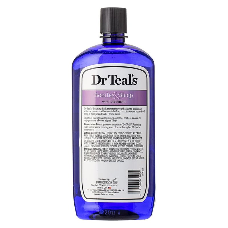 Dr Teal’s Soothe & Sleep Foaming Bath Body Wash With Pure Epsom Salt & Lavender 1000ml 