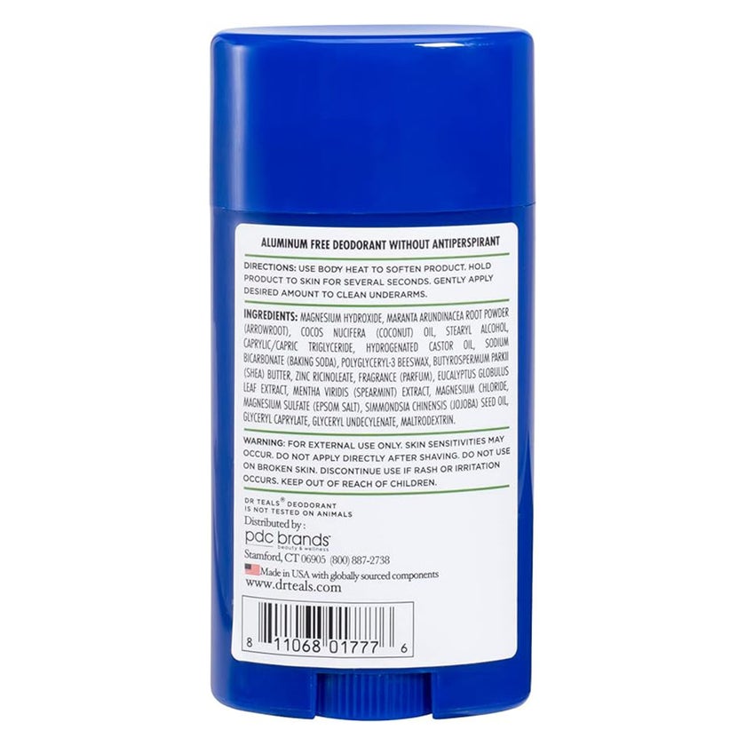 Dr Teal's Aluminum Free, Magnesium & Eucalyptus Body Deodorant 75g