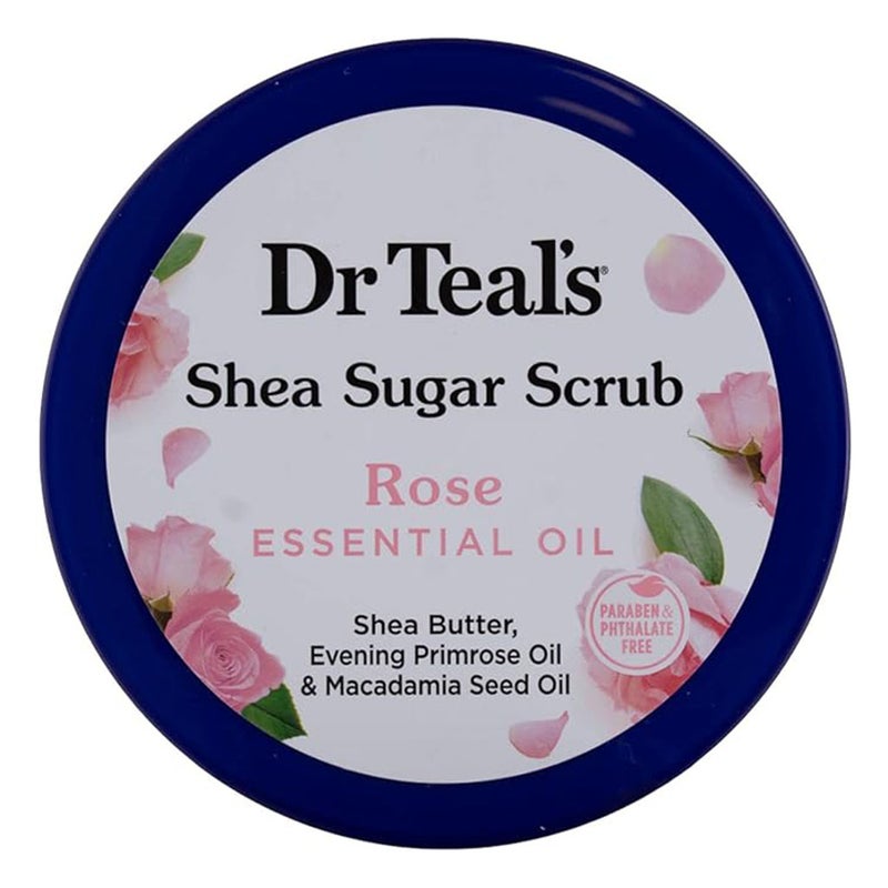 Dr Teal's Shea Sugar Rose Body Scrub With Shea Butter & Essential Oils 538g