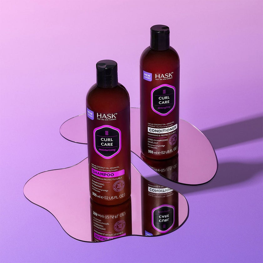Hask Curl Care Moisturizing Shampoo With Coconut Oil, Argan Oil & Vitamin E For Curly Hair 355ml