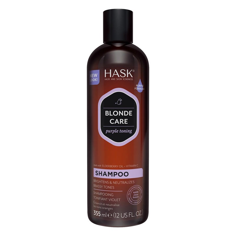 Hask Blonde Care Purple Toning Hair Shampoo For All Shades of Blonde 355ml