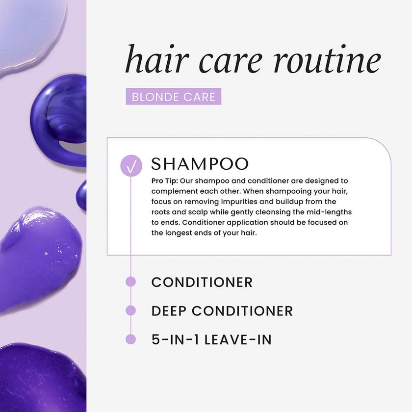 Hask Blonde Care Purple Toning Hair Shampoo For All Shades of Blonde 355ml