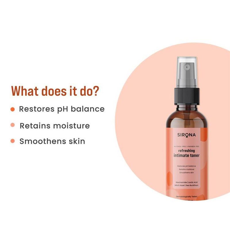 Sirona Refreshing & pH Balance Intimate Toner For Men & Women 100ml