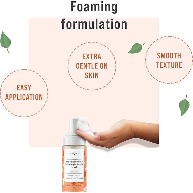 Sirona Apple Cider Vinegar Foaming Intimate Wash 100ml