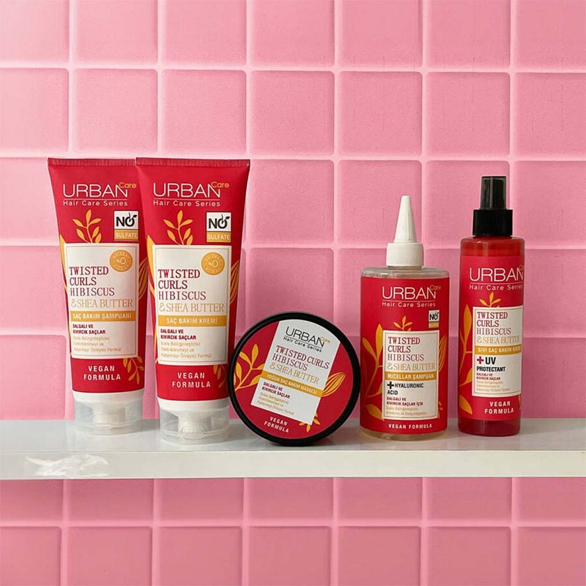 Urban Care Twisted Curls Hibiscus & Shea Butter UV Protectant Hair Care Cream For Curly Hair 200ml