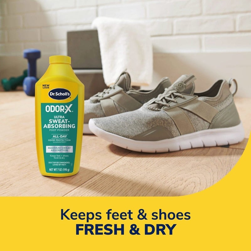 Dr. Scholl's Odor-x Ultra Sweat-Absorbing Foot Powder 198g