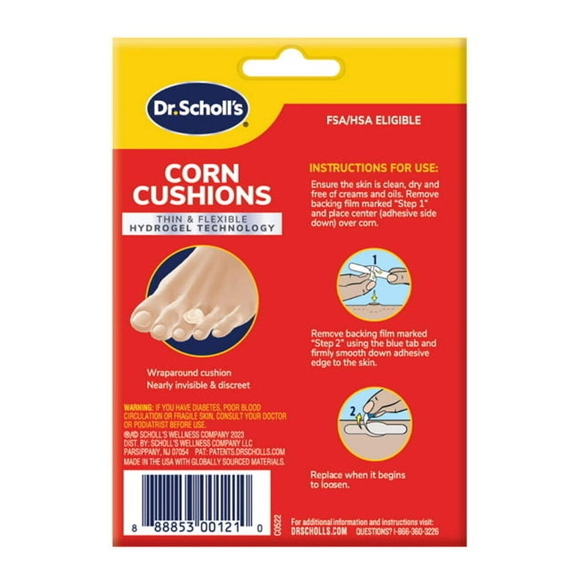 Dr. Scholl's Foot Care Corn Cushions For Immediate Pain Relief, Pack of 6’s 
