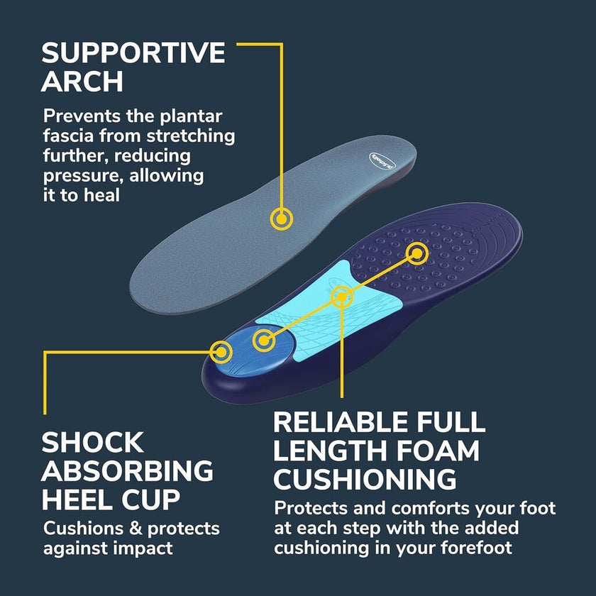 Dr. Scholl's Plantar Fasciitis All-Day Pain Relief Orthotics Heel Cushion Cup, Size 6-10 For Women - 1 Pair