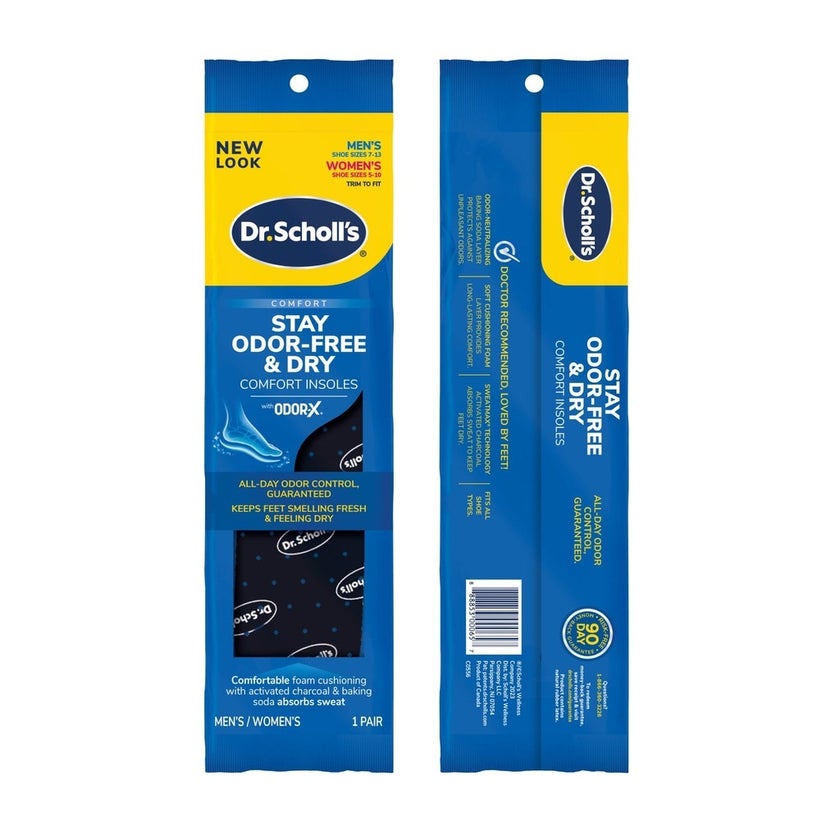 Dr. Scholl's Stay Odor-Free & Dry Comfort Insoles For Men & Women - 1 Pair