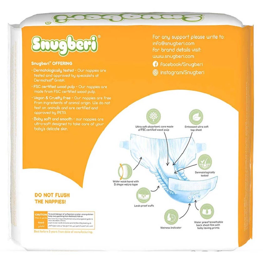 Snugberi Newborn Baby Diapers, Size 1, 2-5kg, MEGA PACK of 80’s