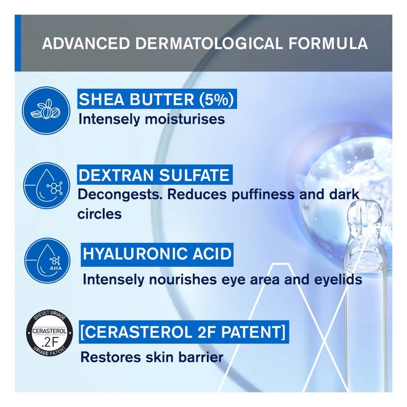 Uriage Xemose Soothing Eye Contour Care Cream For Dry Skin 15ml