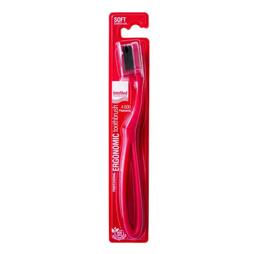 Intermed Ergonomic Soft Toothbrush - Red