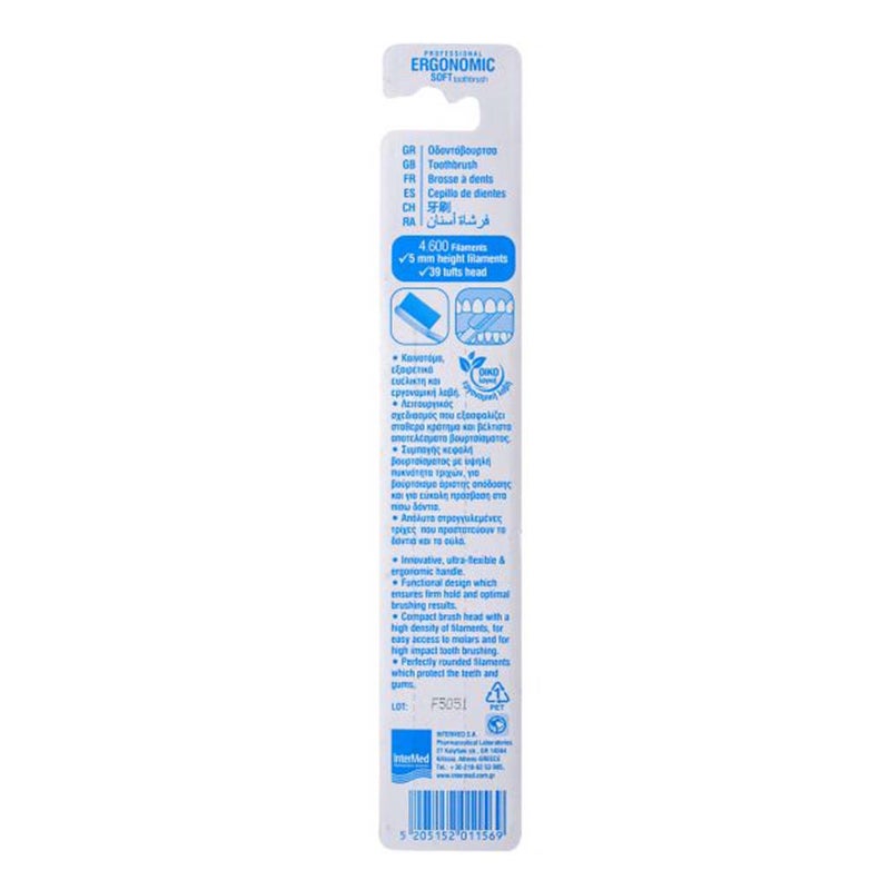 Intermed Ergonomic Soft Toothbrush - Blue