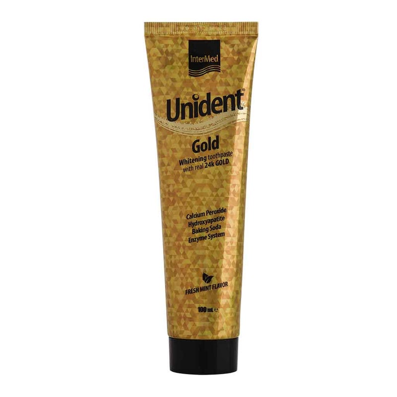 Intermed Unident 24K Gold Whitening Toothpaste 100ml 