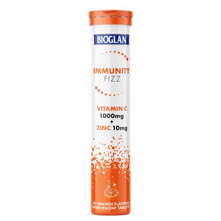 Bioglan Immunity Fizz Vitamin C 1000mg & Zinc Effervescent Tablets, Pack of 20's