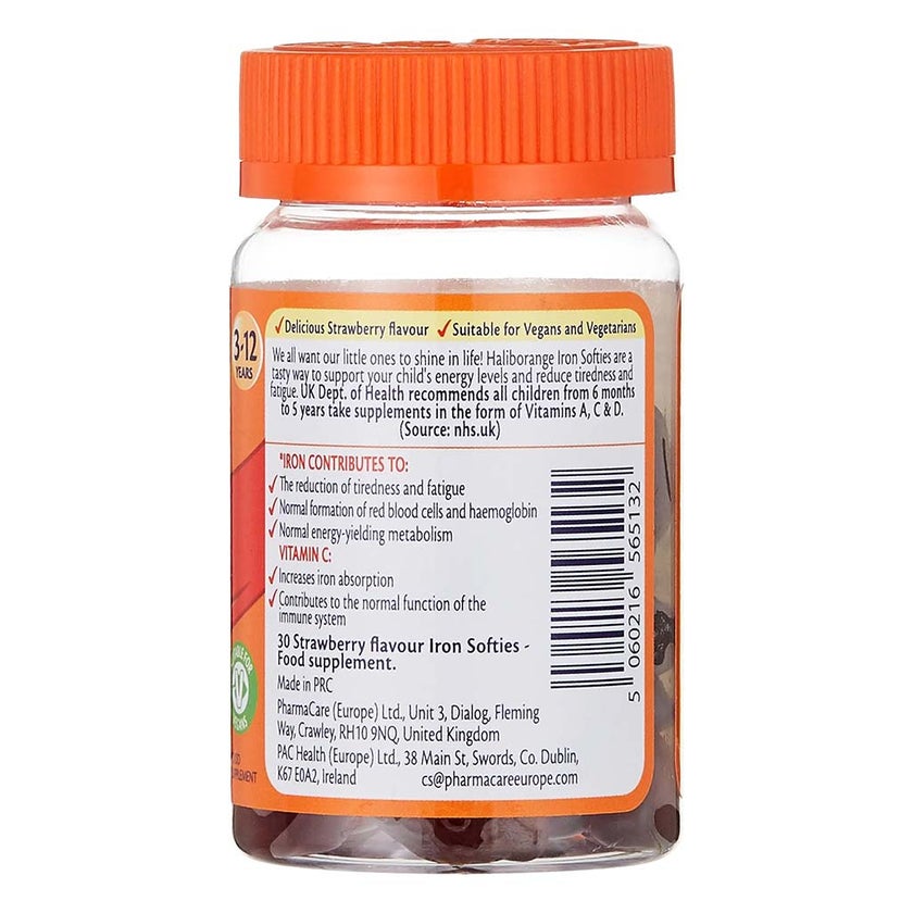 Haliborange Kids Iron & Vitamin C Softies - Strawberry Flavour, Pack of 30's