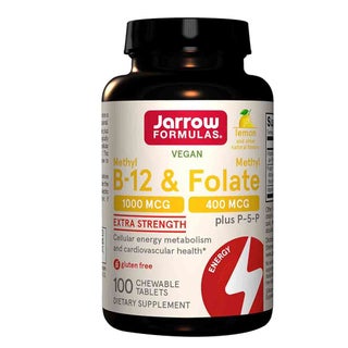 Jarrow Formulas Methyl B12 & Folate Chewable Tablets, Pack of 100's