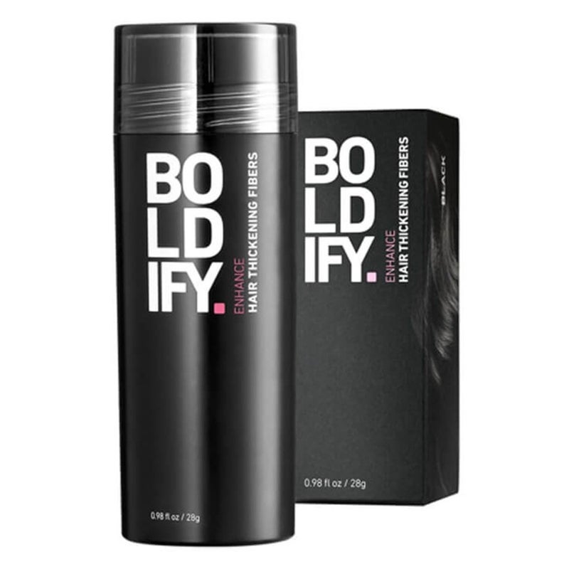 Boldify Enhance Hair Volumizing Thickening Fiber Powder For Thin Hair - Black, 28g