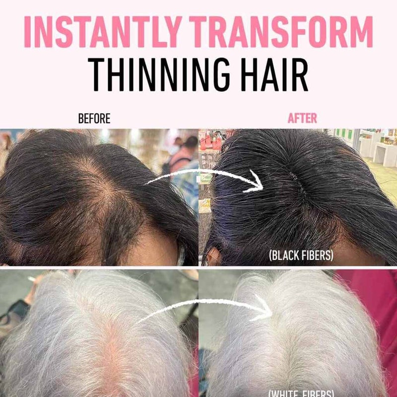 Boldify Enhance Hair Volumizing Thickening Fiber Powder For Thin Hair - Black, 28g