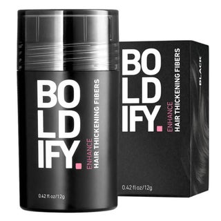 Boldify Enhance Hair Volumizing Thickening Fiber Powder For Thin Hair - Black, 12g