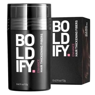Boldify Enhance Hair Volumizing Thickening Fiber Powder For Thin Hair - Dark Brown, 12g