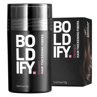 Boldify Enhance Hair Volumizing Thickening Fiber Powder For Thin Hair - Medium Brown, 12g
