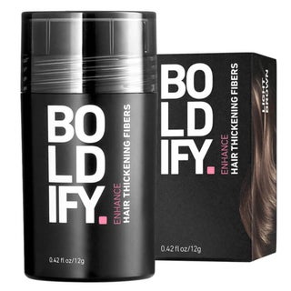 Boldify Enhance Hair Volumizing Thickening Fiber Powder For Thin Hair - Light Brown, 12g