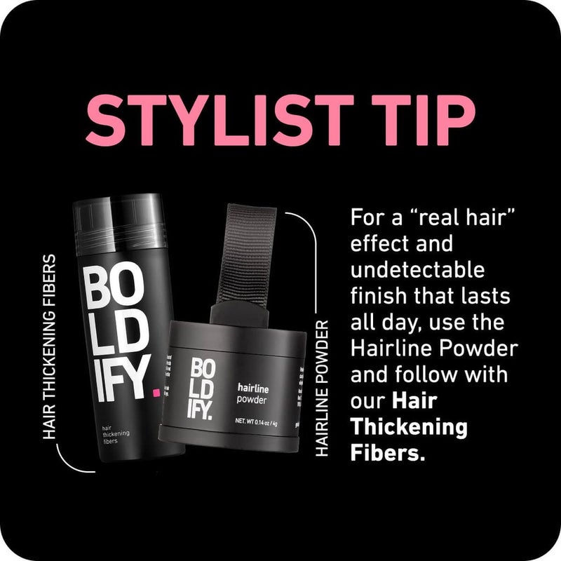 Boldify Hairline Volumizing Powder For Thin Hair - Black 4g