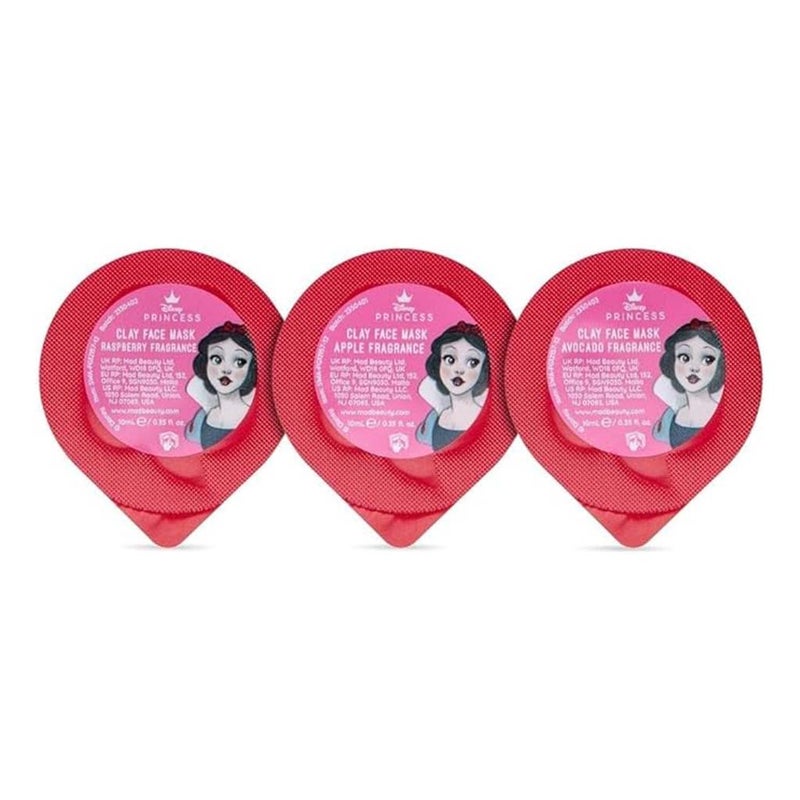 Mad Beauty Disney Snow White Clay Face Mask 10ml, Pack of 3's