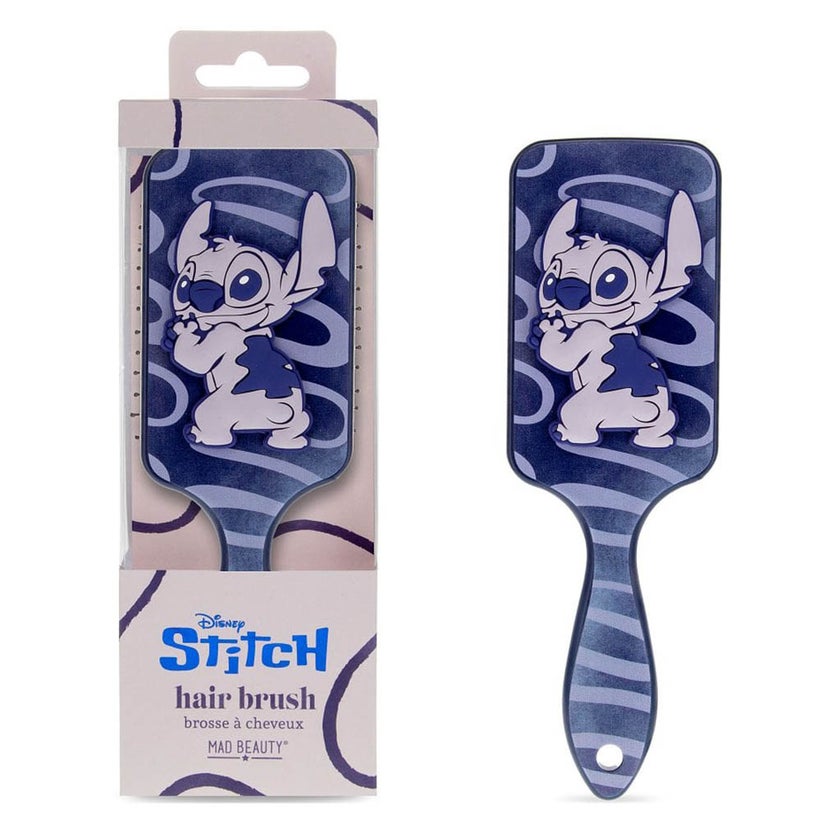 Mad Beauty Disney Stitch Denim Paddle Hair Brush 