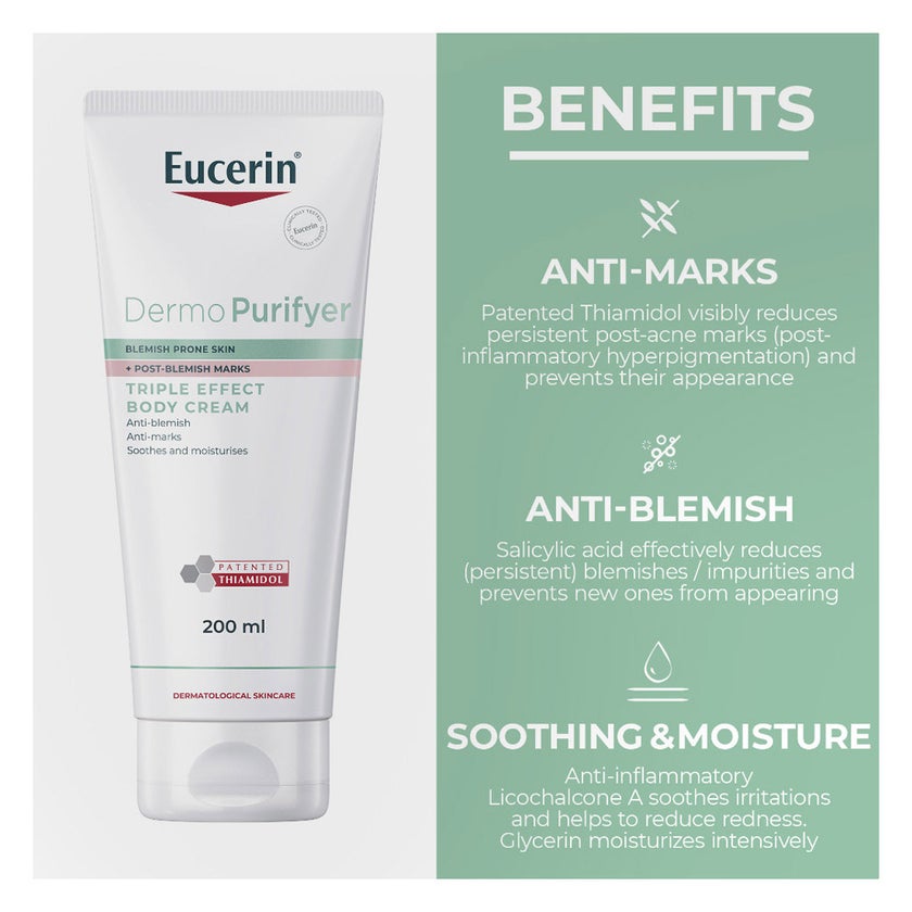 Eucerin DermoPurifyer Triple Effect Body Cream 200ml