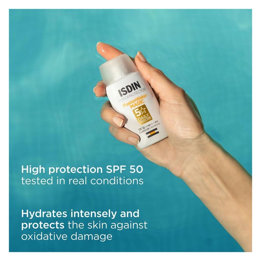 Isdin Fotoprotector Fusion Water Magic SPF50 Sunscreen 50ml + Beach Bag - PROMO Pack