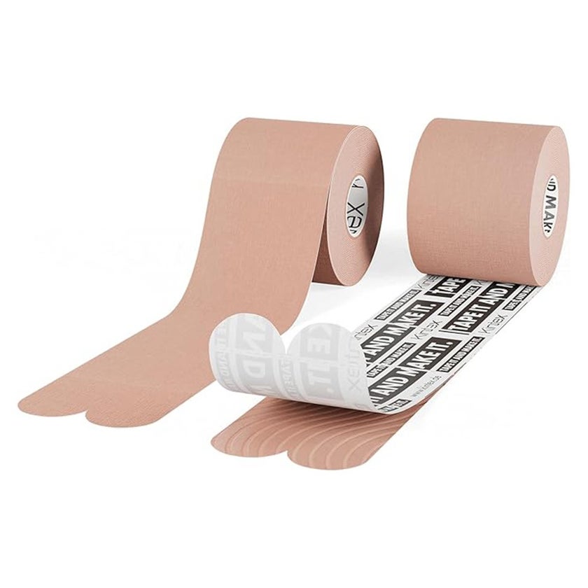 Kintex Kinesiology Pre-Cut Tape For Pain Relief - Beige Color 25cm, Pack of 20’s 