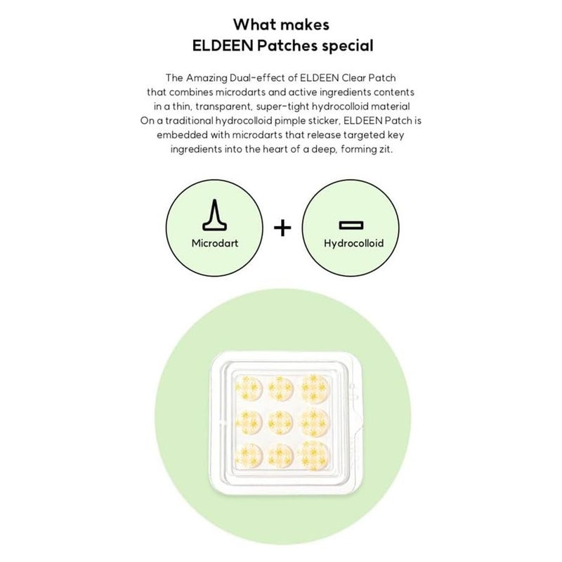 Eldeen Good Bye Blemishes Microdart Project Clear Patch, Pack of 9’s