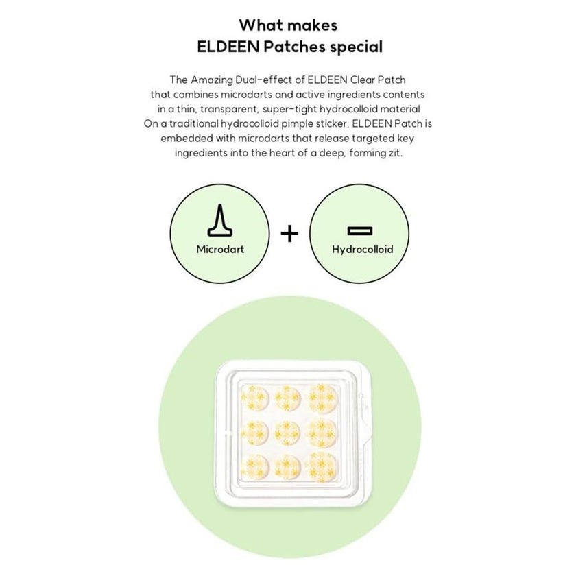 Eldeen Good Bye Blemishes Microdart Project Clear Patch, Pack of 9’s