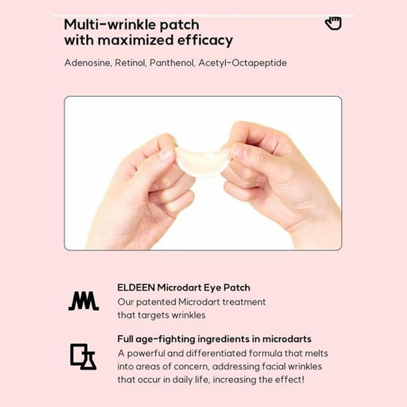 Eldeen Good Bye Wrinkles Microdart Project Eye Patch, Pack of 2’s
