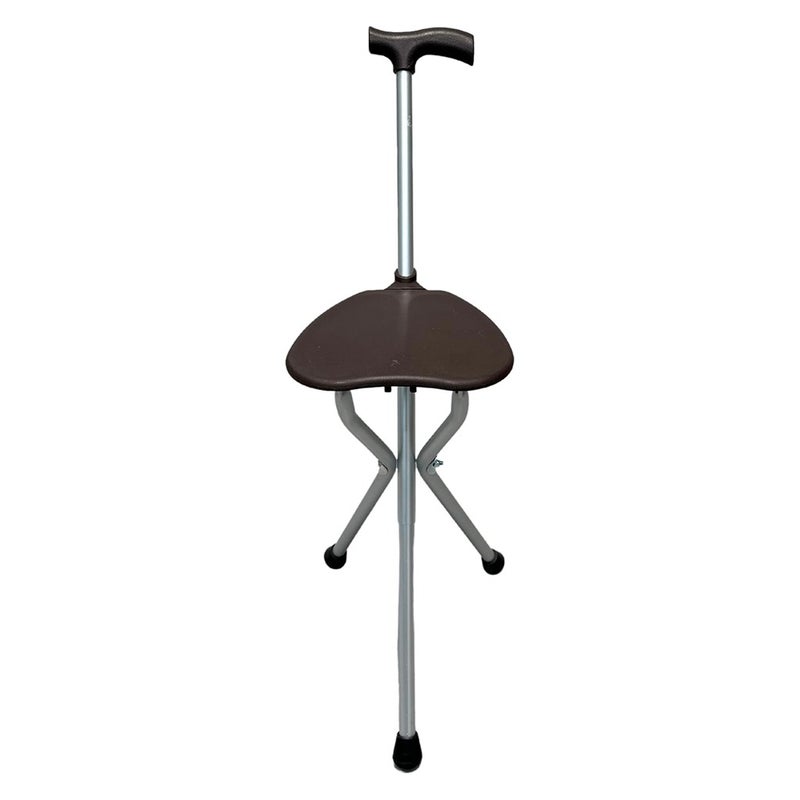 Novamed Walking Stick With 3 Legs & Seat 9402L For Mobility Support 
