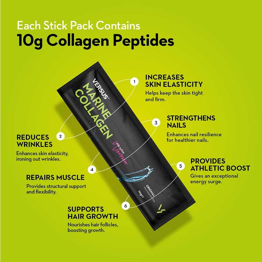 Versus Marine Collagen Powder For Women's Skin & Joint Support, Pack of 24’s