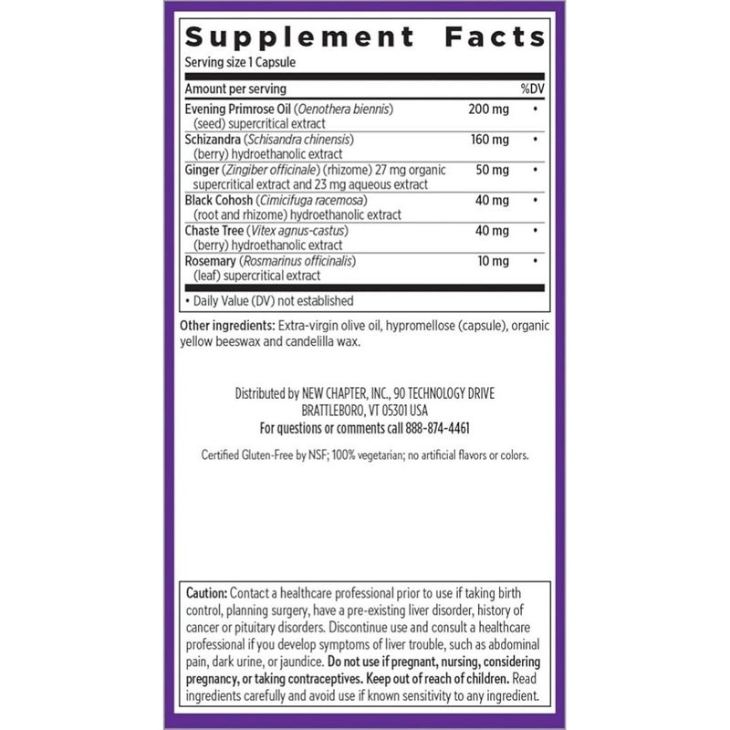 New Chapter Estrotone Chaste Tree Blend Women's Supplement Capsules, Pack of 60's