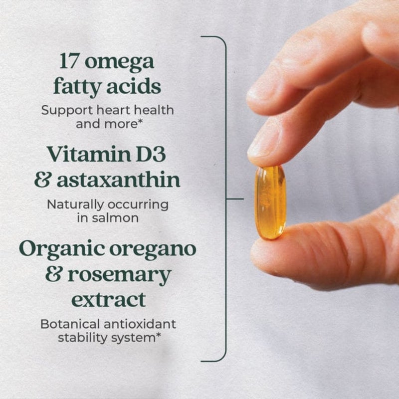 New Chapter Wholemega 1000mg Fish Oil Softgels, Pack of 60's