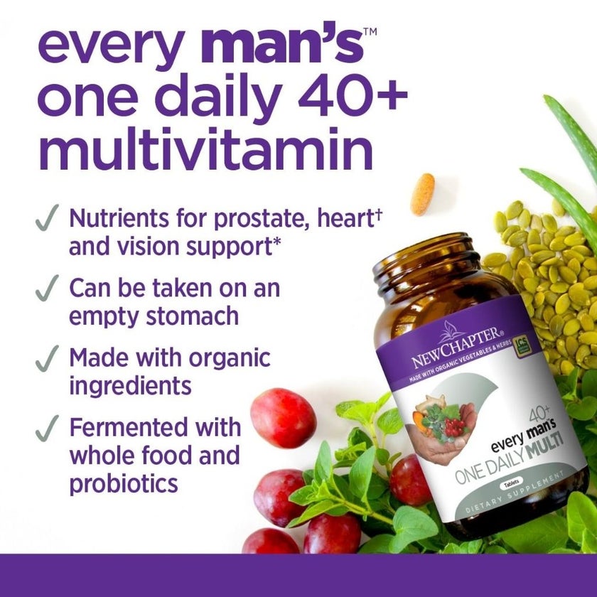 New Chapter Every Man's One Daily 40+ Multivitamin Tablets, Pack of 72's