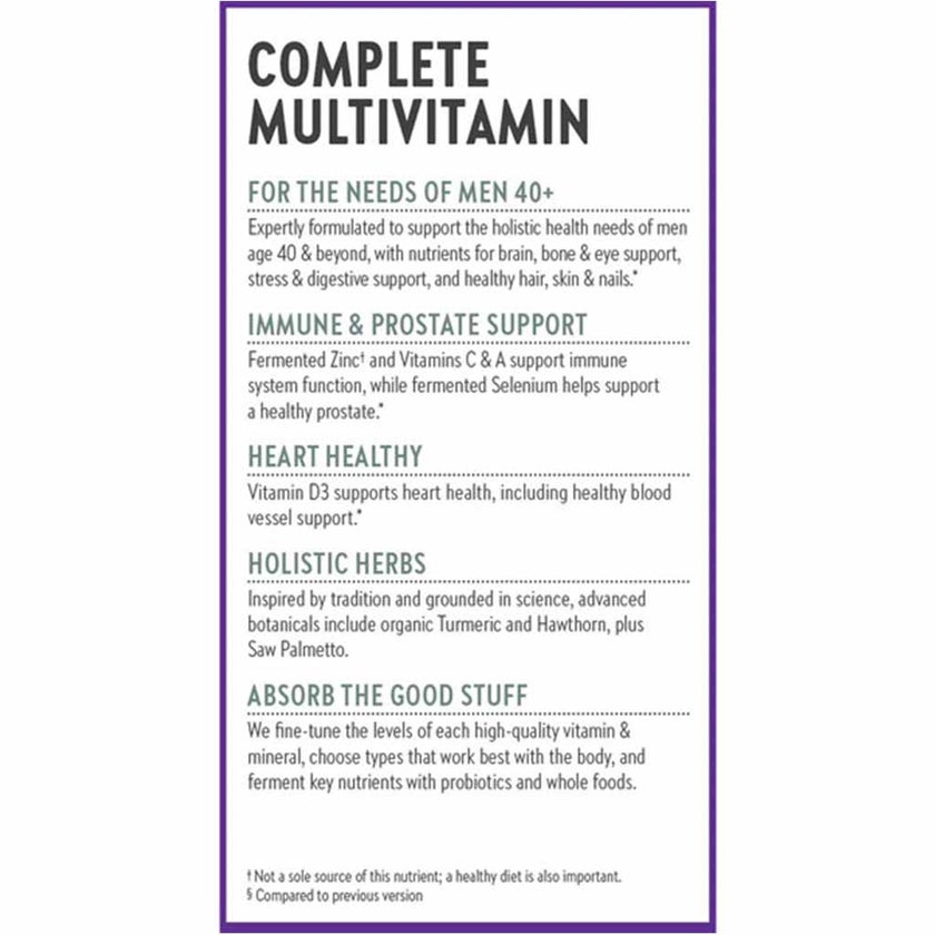 New Chapter Every Man's One Daily 40+ Multivitamin Tablets, Pack of 72's