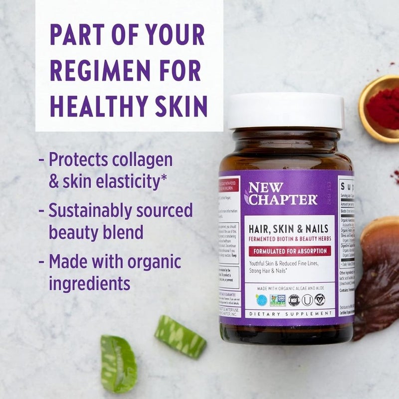 New Chapter Hair, Skin & Nails Supplement Capsules, Pack of 60's
