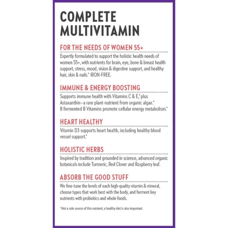 New Chapter Every Woman's One Daily 55+ Multivitamin Tablets, Pack of 72's