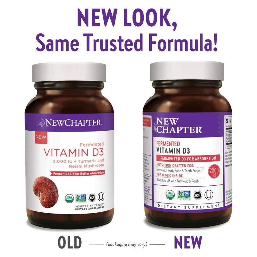 New Chapter Fermented Vitamin D3 2000IU Capsules, Pack of 30's