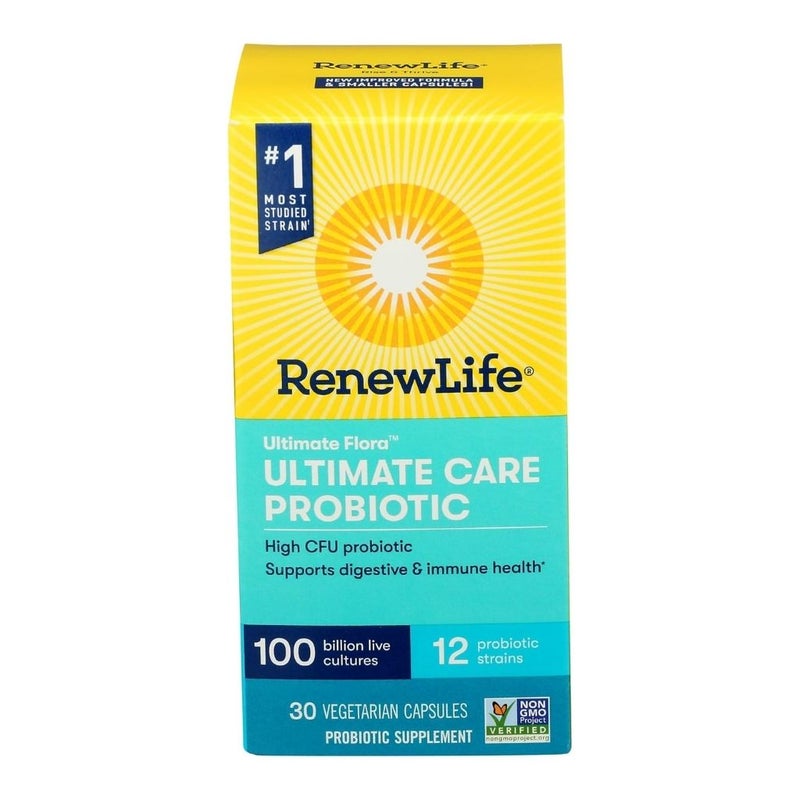 Renew Life Ultimate Flora 100 Billion Ultimate Care Probiotic Capsules, Pack of 30's