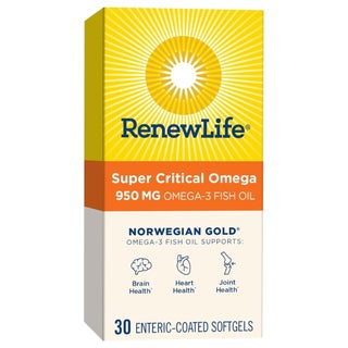 Renew Life Super Critical Omega 950mg Omega-3 Fish Oil Softgels, Pack of 30's